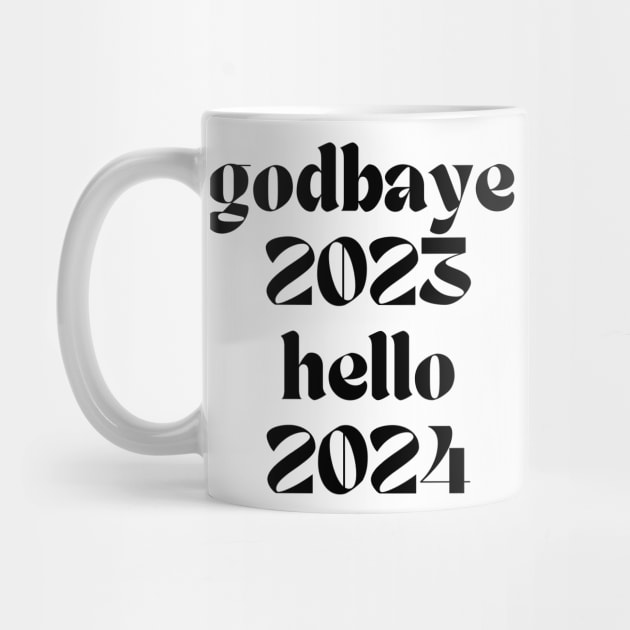 godbaye 2023 hello 2024 by retro bloom